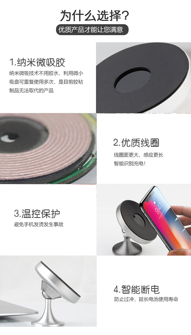 YMP車(chē)載無(wú)線充電器C5S-05