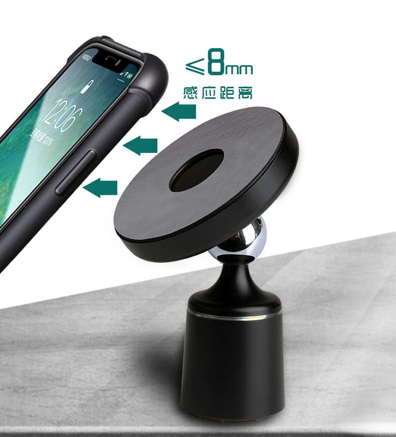 YMP-QI車載無(wú)線快速充電器2合1多功能C6-09